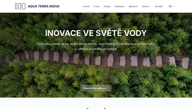Úvodní stránka webu aquaterrainova.com